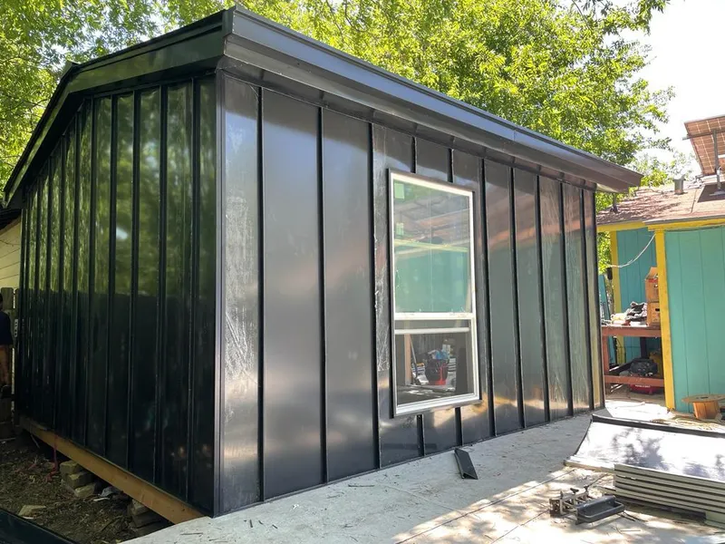 Black standing seam metal wall panels for Metal Roof Installation in East St. Louis